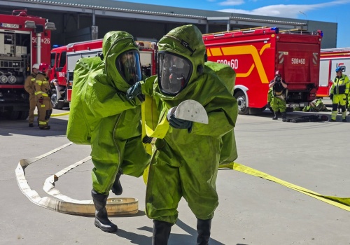 Wspólne ćwiczenia ZSP i PSP w Policach