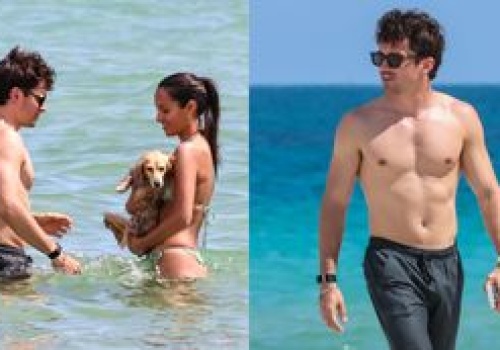 Charles Leclerc pluska się w oceanie z niedawno POŚLUBIONĄ żoną. Idealny miesiąc miodowy? (ZDJĘCIA)