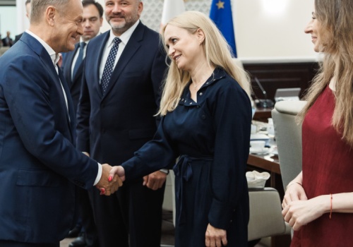 Wotum nieufności wobec ministry Sobierańskiej-Grendy .