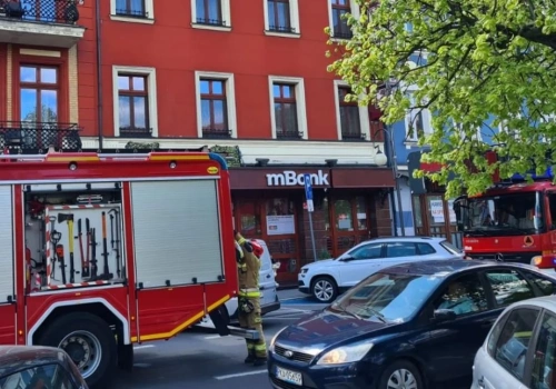 Strażacy ćwiczyli na terenie hotelu