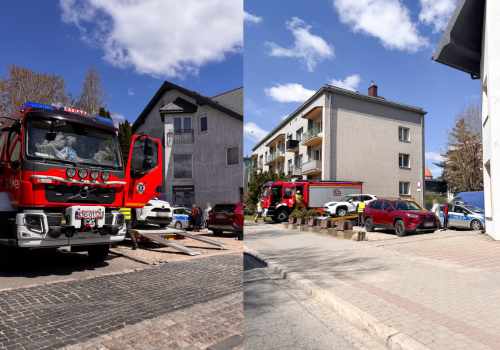 Grybów: kolizja na ul. Grunwaldzkiej