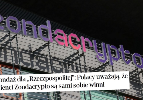 Badanie: ponad 80% Polaków uważa, że państwo nie powinno pomagać ofiarom Zondacrypto