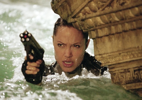 Angelina Jolie jako Lara Croft. 
