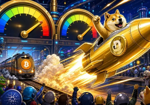 Dogecoin rośnie o 10%, odrywając się od Bitcoina, gdy liczba otwartych pozycji osiąga roczny szczyt