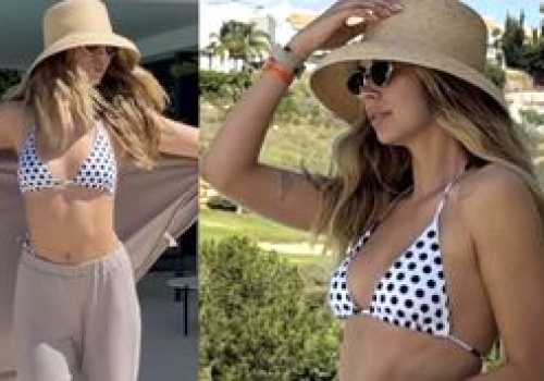 Sandra Kubicka baluje w hiszpańskim słońcu. Pręży się w bikini przed kamerą
