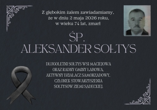 Nie żyje Aleksander Sołtys. Wieloletni sołtys i radny Gminy miał 74 lata
