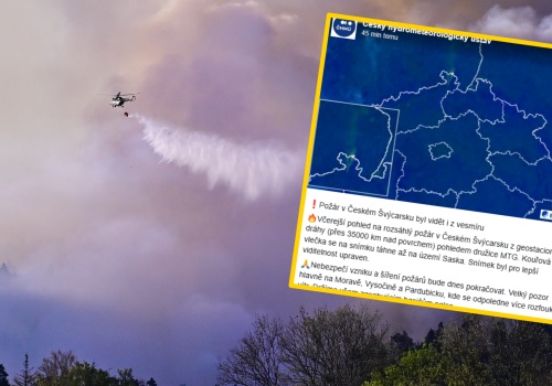 Trwa walka z pożarem w Czeskiej Szwajcarii. Widać go na zdjęciach satelitarnych