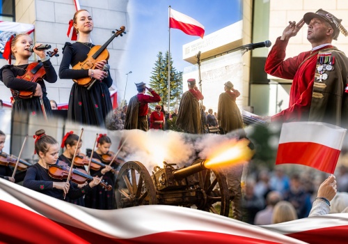 Patriotyczne emocje i huk armaty w Nowym Sączu. Święto flagi po lachowsku wraca na dziedziniec Sokoła