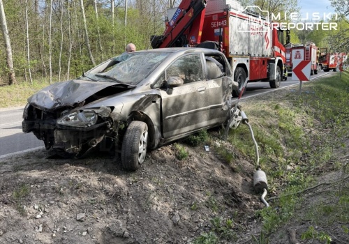 Pijany kierowca Ukrainy dachował podczas ucieczki z miejsca kolizji