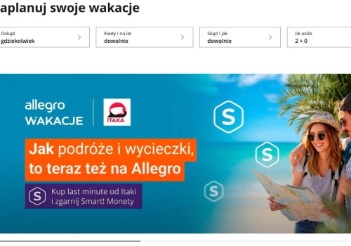 Allegro będzie sprzedawać wycieczki. Wcześniej ogłosił, że oferuje abonamenty medyczne