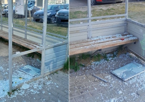 Bezmyślny akt wandalizmu pod Olsztynem. Przystanek kompletnie zniszczony