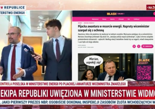 Poseł Jabłoński i ekipa Republiki uwięzieni w ministerstwie. „Chcieliśmy zobaczyć pokój Zmarzłego”