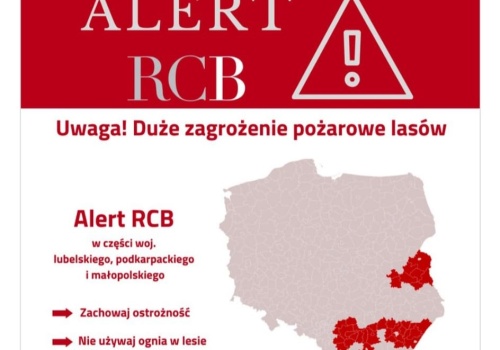 Alert RCB dla Krakowa i Małopolski. Wysokie zagrożenie pożarowe, deszcz dopiero od czwartku