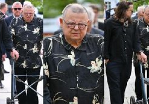 Dawno niewidziany Wojciech Mann razem z synem pojawił się na pogrzebie Andrzeja Olechowskiego (ZDJĘCIA)