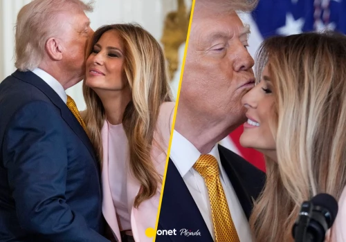 Czułe gesty Trumpów w Białym Domu. Wszystko działo się na oczach gości