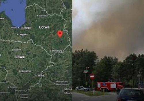 Puszcza Solska wciąż płonie, drony rozbiły się na Łotwie