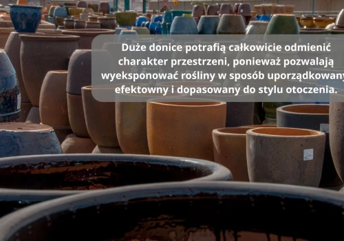 Duże donice i donice betonowe — poznaj kilka pomysłów na elegancką aranżację ogrodu, tarasu i wejścia do domu