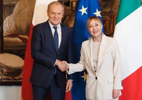 Tusk spotkał się z Meloni. 