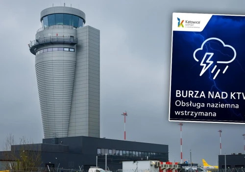 Burza sparaliżowała lotnisko w Katowicach. Loty przekierowane do Krakowa