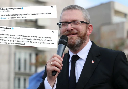 Grzegorz Braun nie usłyszał zarzutów, bo zastosował sprytny manewr wyjścia za drzwi