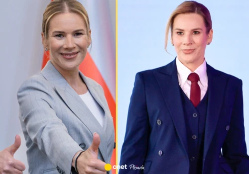 Marta Nawrocka w stonowanej stylizacji. Tak się zaprezentowała na spotkaniu z młodzieżą