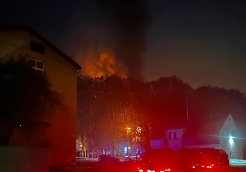 Pożar w Wilkowicach. Budynek był w całości objęty ogniem