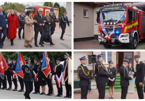 OSP Dąbrowa Wielka z nowym wozem ratowniczo-gaśniczym