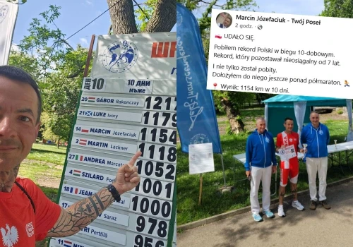 Poseł Marcin Józefaciuk pobił rekord Polski w biegu 10-dniowym
