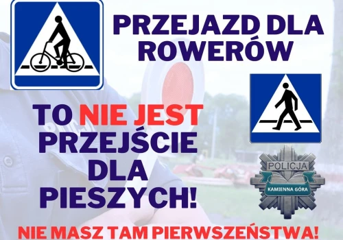 Przejazd dla rowerów to nie przejście dla pieszych! Pieszy może dostać mandat