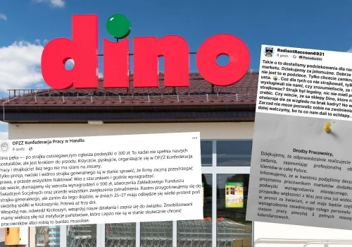 Zarząd Dino ogłasza podwyżki dla pracowników, związkowcy ogłaszają dalsze strajki