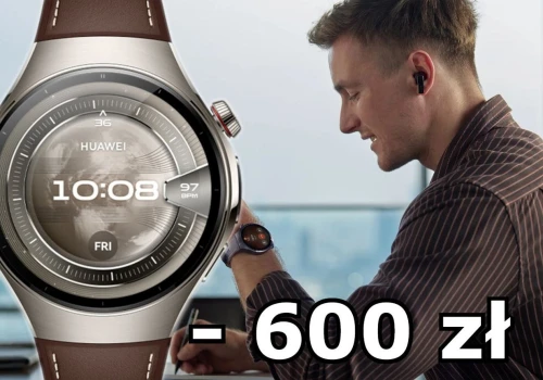 Huawei Watch 5 z LTE rekordowe 600 zł taniej. Najbardziej elegancki i potężny