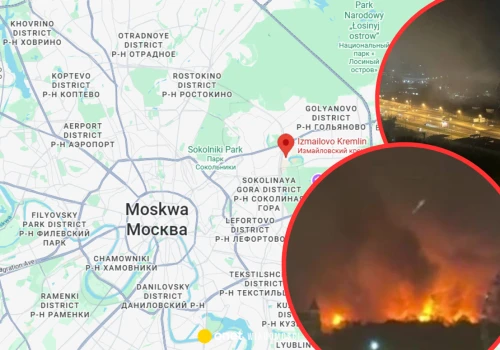 Duży pożar w Moskwie. Ogień rozprzestrzenił się obok popularnego kompleksu