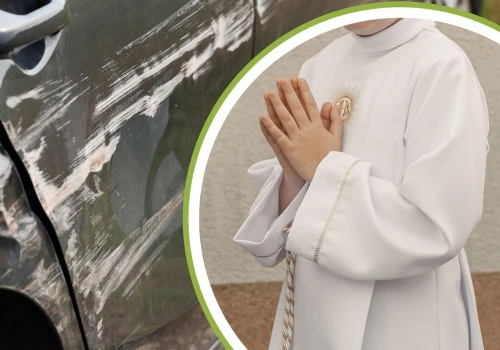 Impreza komunijna zakończyła się przyjazdem policji. Uszkodzono około 40 samochodów