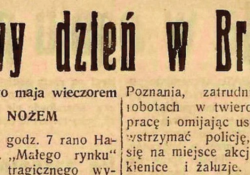 Kalendarium historyczne: 13 maja 1937 – tzw. „pogrom” w Brześciu nad Bugiem