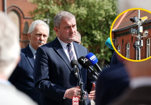Nowy system  do kontroli przejazdu na czerwonym świetle w Malborku. Na otwarciu był wiceminister