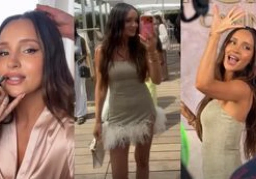 Marina Łuczenko i jej kolejny pracowity dzień w Cannes. Tym razem wskoczyła w ZŁOTĄ MINI. Fajne ma życie? (ZDJĘCIA)