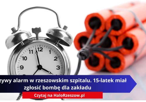 Fałszywy alarm w rzeszowskim szpitalu. 15-latek miał zgłosić bombę dla zakładu