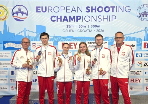 Strzelectwo: Srebro i brąz Biało-Czerwonych w konkurencji 50m karabin 3 postawy duet mix na Mistrzostwach Europy Juniorów w Osijeku!