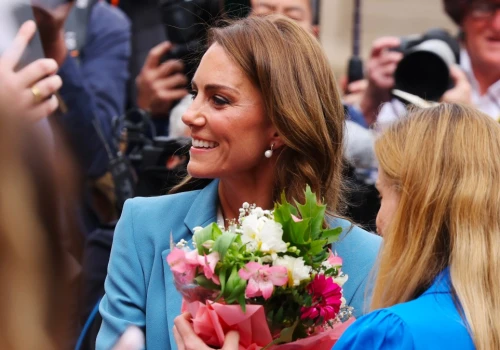 Kate Middleton w pudrowym błękicie. Pojawiła się we Włoszech bez Williama