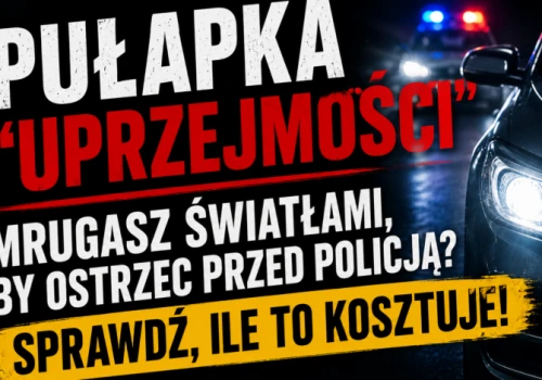 Pułapka „uprzejmości”. Mrugasz światłami, by ostrzec przed policją? Sprawdź, ile to kosztuje!