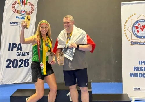 Sukces mysłowickiego policjanta na arenie międzynarodowej. Dwa srebra na IPA GAMES 2026