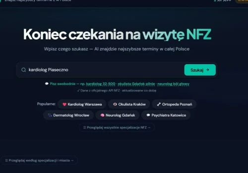 Stworzył skuteczniejszą wyszukiwarkę wizyt i badań niż strona NFZ. „Uprościłem to”
