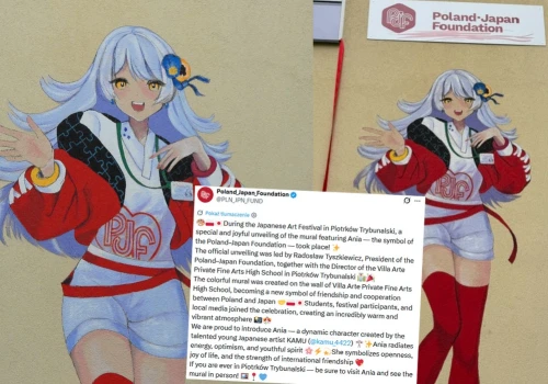 Piotrków Trybunalski: wielka dziewczyna w stylu anime stała się symbolem polsko-japońskiej przyjaźni