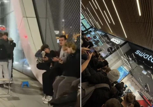 Co tu się działo? Całą noc stali przed Wroclavią w kolejce po zegarki