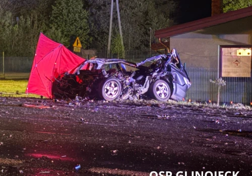Trudna akcja strażaków po wypadku na DK60. Dwie osoby nie żyją