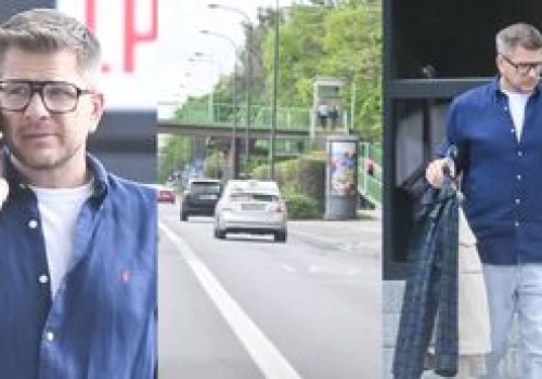 Filip Chajzer tankuje, po czym mknie buspasem przez miasto swoją furą za 700 TYSIĘCY ZŁOTYCH (ZDJĘCIA)