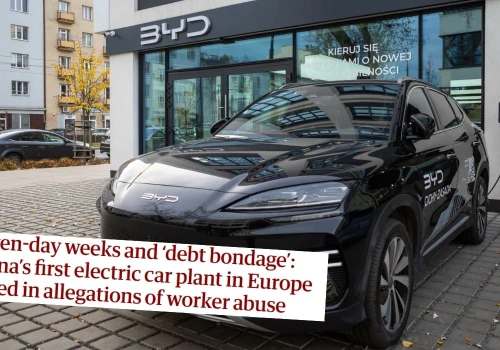 Pierwsza w Europie fabryka chińskich elektryków oskarżona o wyzysk pracowników już na etapie budowy