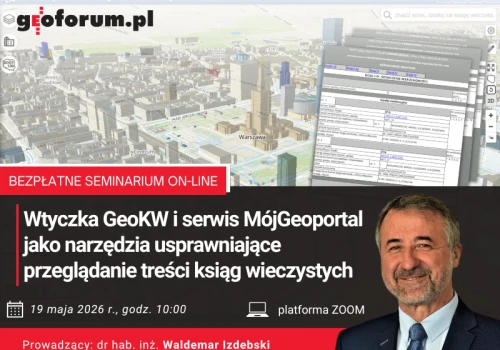 Bezpłatne seminarium on-line o wtyczce GeoKW i serwisie MójGeoportal