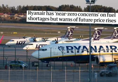 Ryanair uspokaja, że nie będzie się zmagał z niedoborem paliwa, ale ostrzega o wyższych cenach