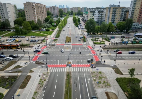Udostępniono przejazdy rowerowe na skrzyżowaniu Powstańców Śląskich z Wrocławską. 